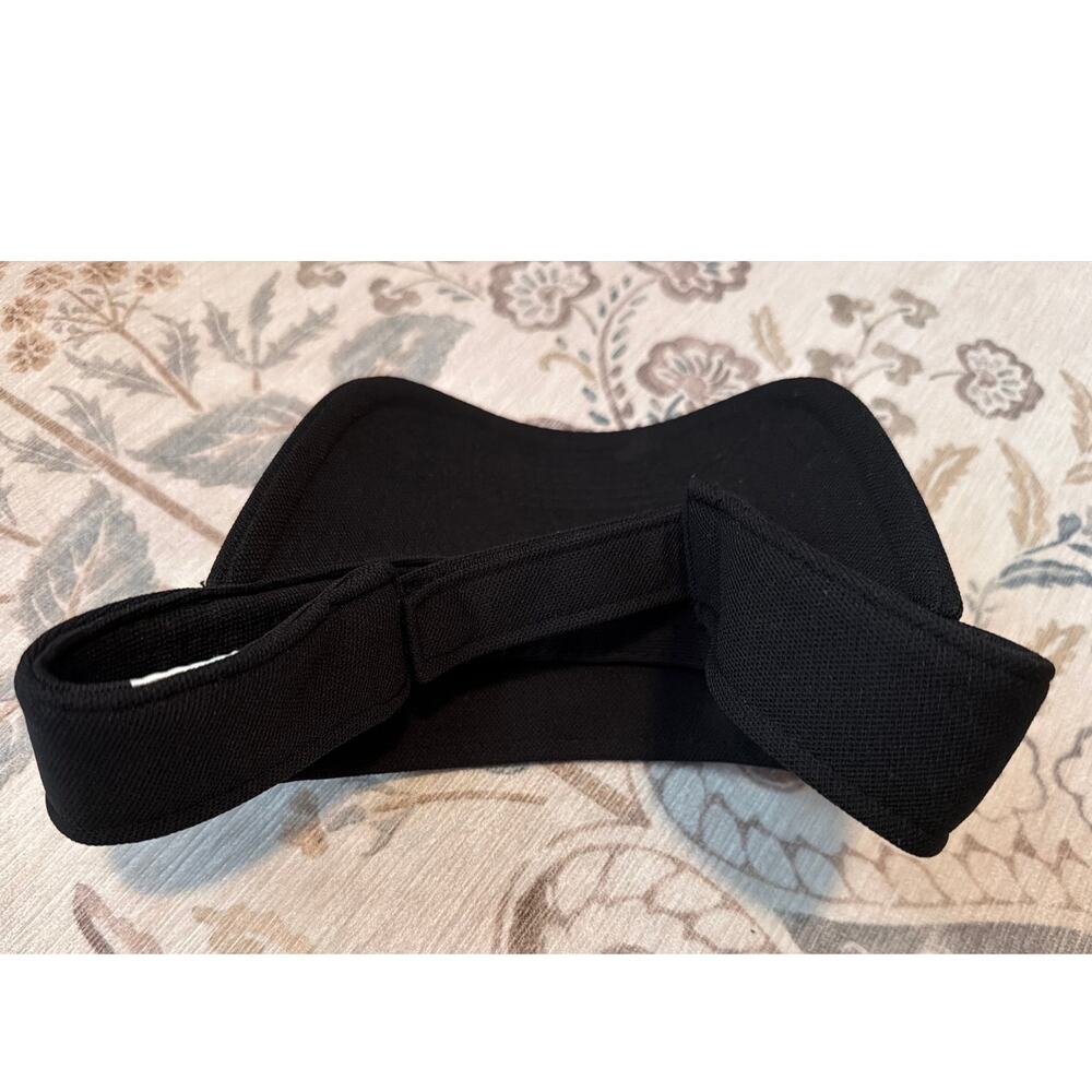 Chick-Fil-A Visor Adult Strapback Black Hat Cap Red Employee Sun Work Uniform - Picture 6 of 6